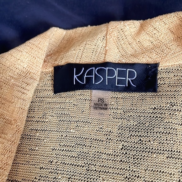 Kasper Petite Yellow Sheer Cardigan - Picture 2 of 4